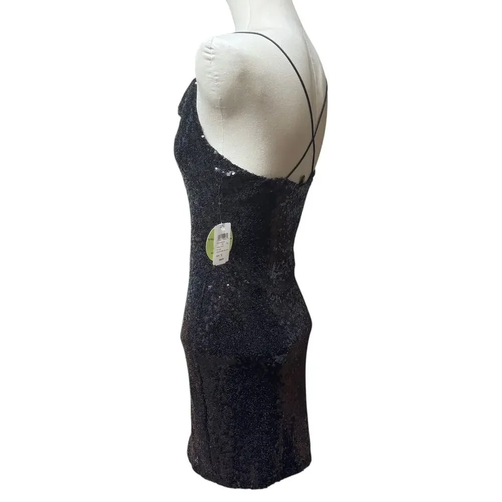 Windsor 05001-0522 Sequin Mini Dress Black Small